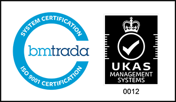 BMTRADA System Certification ISO 9001 Certification Logo. UKAS Management Systems 0012